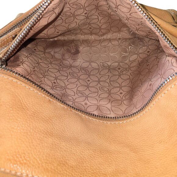 Fossil Genuine Leather Crossbody Shoulder Bag Tan Brown Boho Casual Purse - Picture 7 of 15